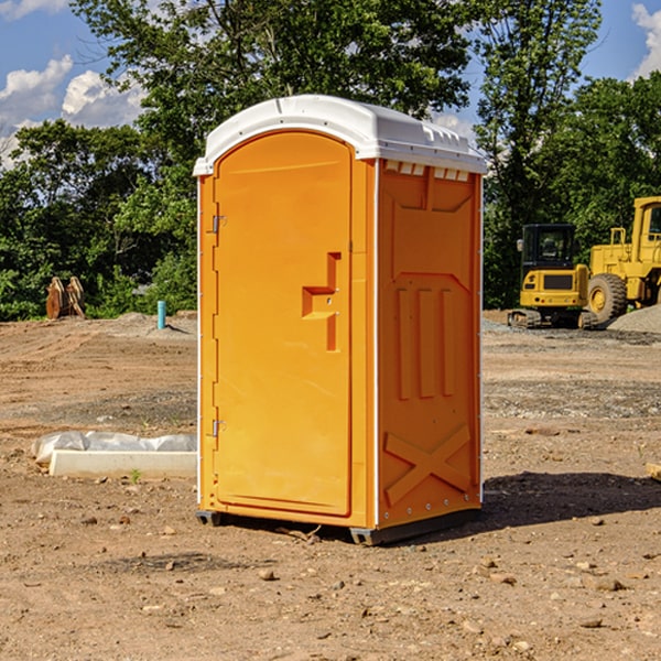 how often are the porta potties cleaned and serviced during a rental period in Hydetown